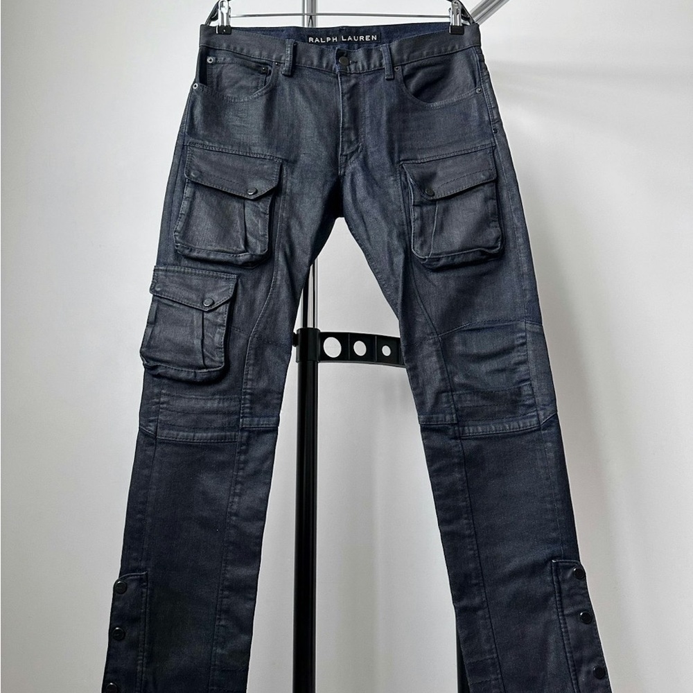 Polo Ralph Lauren × Ralph Lauren Black Label
Waxed Moto Cargo Pants
Size: 36